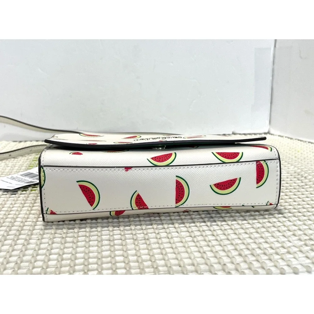 Kate Spade Staci Small Flap Crossbody Watermelon Cream Multi KB557 NEW